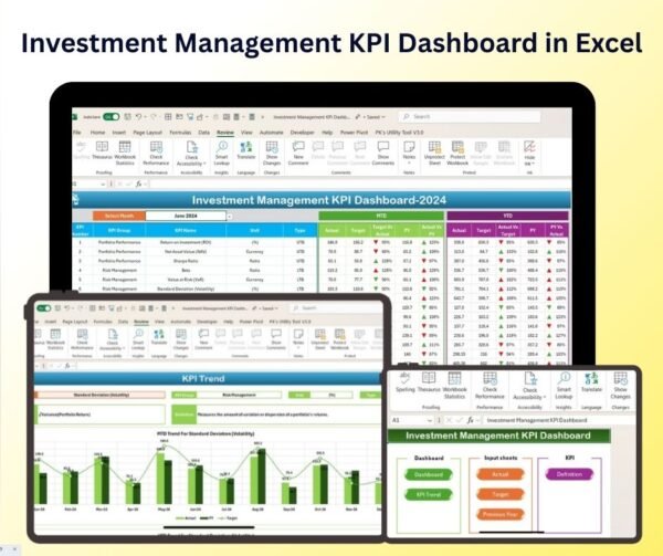 Investment Management KPI Dashboard in Excel