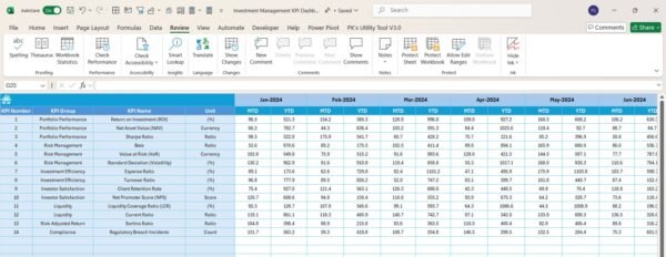 Investment Management KPI Dashboard in Excel - Image 6