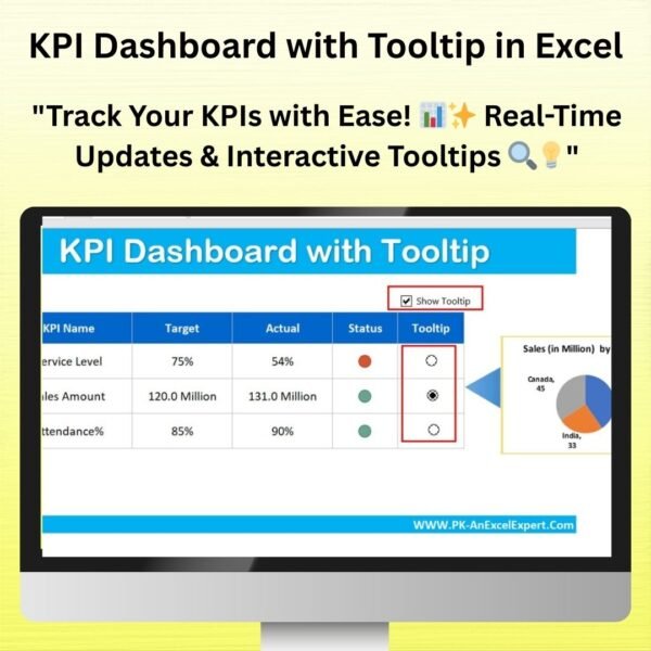 KPI Dashboard with Tooltip in Excel