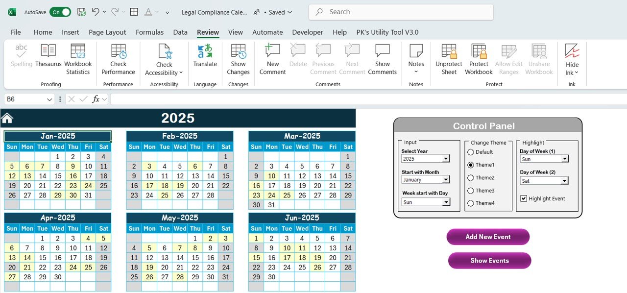 legal compliance calendar
