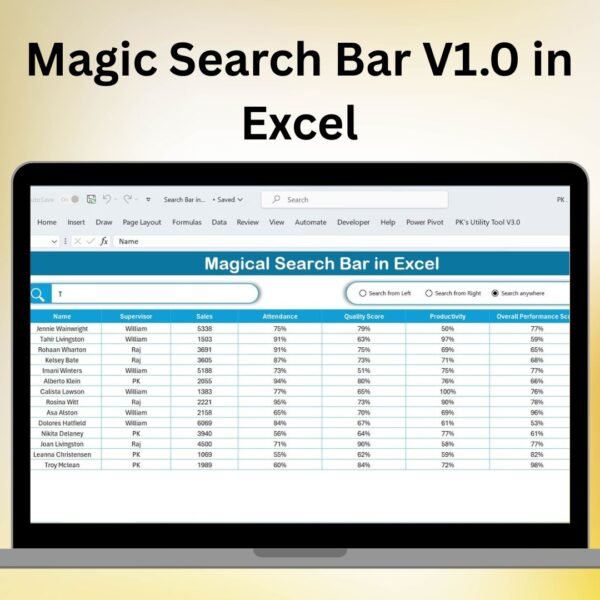 Magic Search Bar V1.0 in Excel