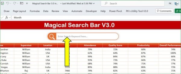 Magic Search Bar V3.0 in Excel - Image 3