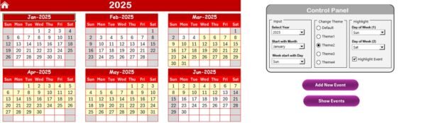 Maintenance Tasks Calendar in Excel - Image 3