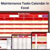 Maintenance Tasks Calendar in Excel