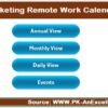 Marketing Remote Work Calendar in Excel - Image 2