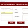 Marketing Remote Work Calendar in Excel - Image 9