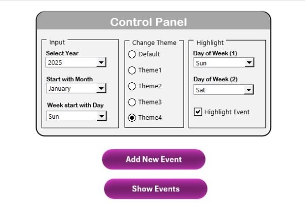 Marketing Supply Chain Resilience Calendar in Excel - Image 4