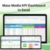 Mass Media KPI Dashboard in Excel