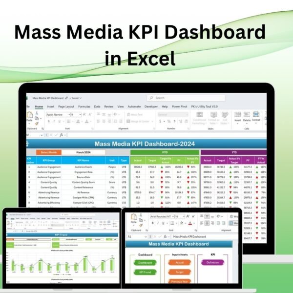 Mass Media KPI Dashboard in Excel