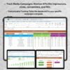 Media Buying KPI Dashboard in Excel