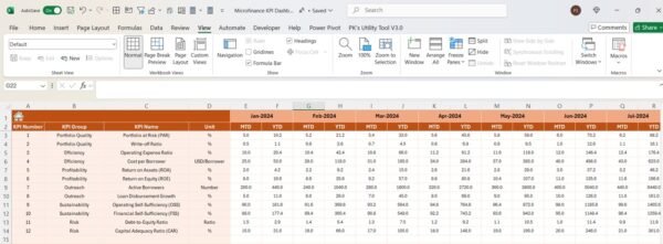 Microfinance KPI Dashboard in Excel - Image 5
