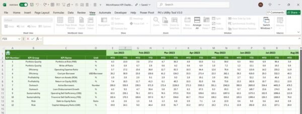 Microfinance KPI Dashboard in Excel - Image 7
