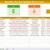 Monthly Review Outline Checklist in Excel - Image 2