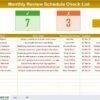 Monthly Review Schedule Checklist in Excel - Image 2