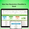 New Year Resolution Checklist in Excel