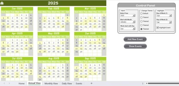 Partnership Events Calendar in Excel - Image 3