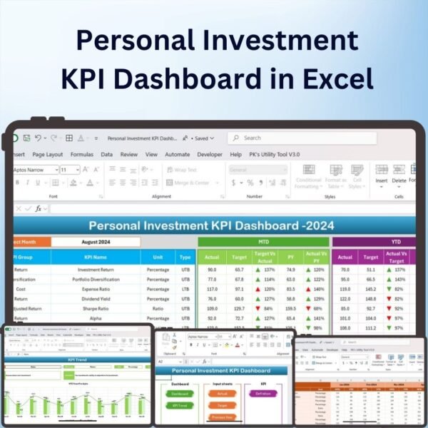 Personal Investment KPI Dashboard in Excel