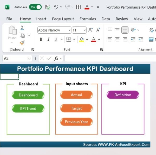 Portfolio Performance KPI Dashboard in Excel - Image 2