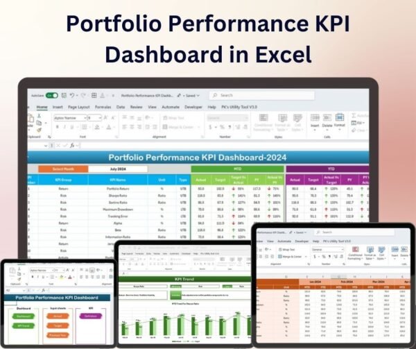 Portfolio Performance KPI Dashboard in Excel