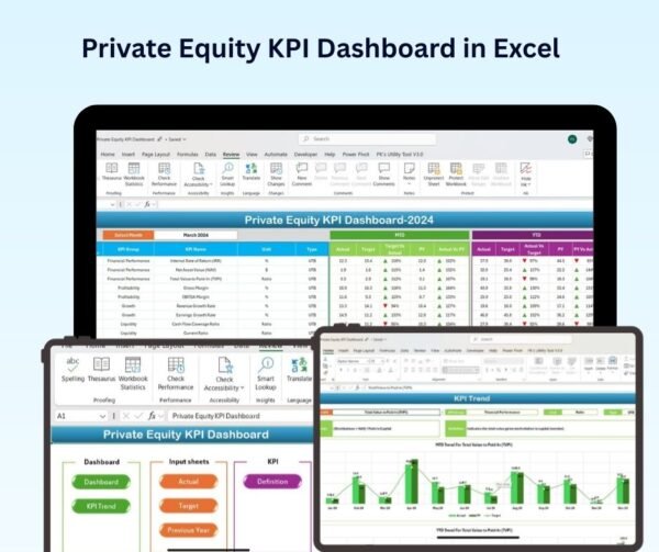 Private Equity KPI Dashboard in Excel