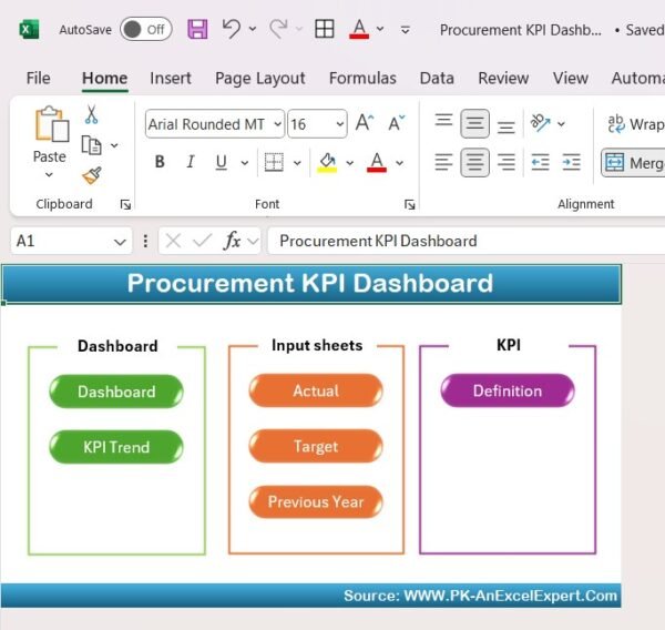 Procurement KPI Dashboard In Excel - Image 2