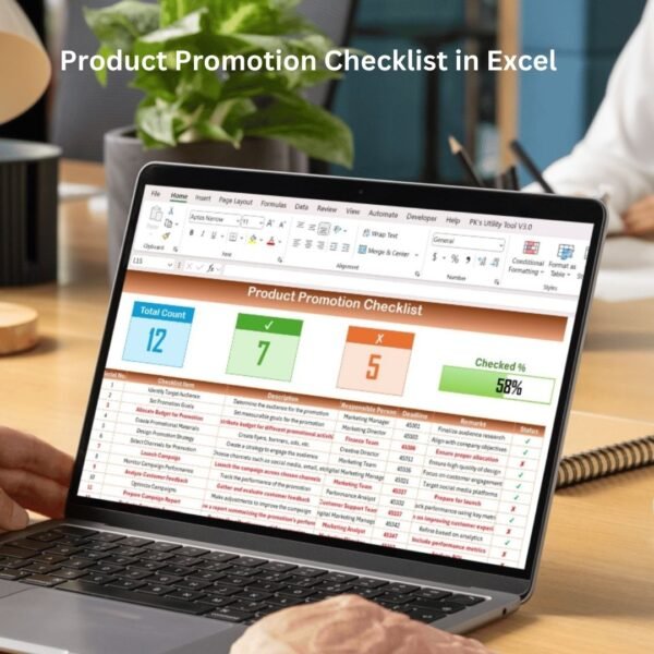 Product Promotion Checklist in Excel