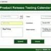 Product Release Testing Calendar in Excel - Image 10