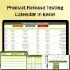 Product Release Testing Calendar in Excel