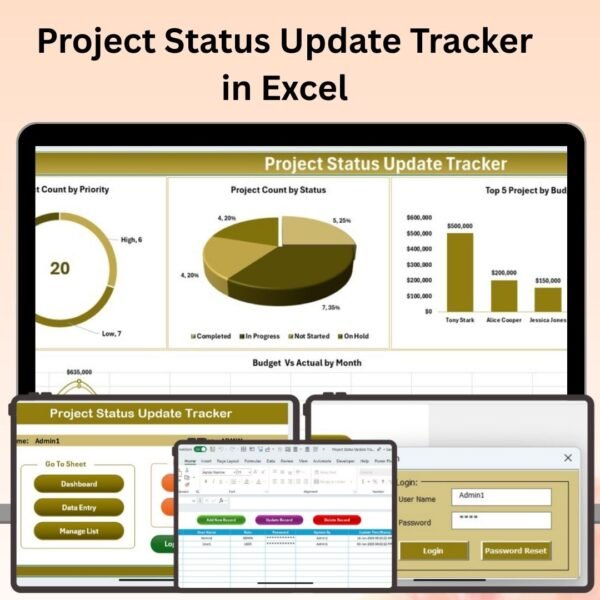 Project Status Update Tracker in Excel