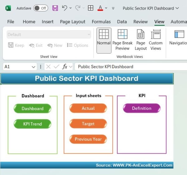 Public Sector KPI Dashboard In Excel - Image 2