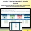 Quality Control Checklist in Google Sheets