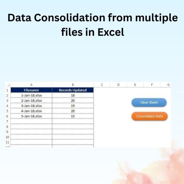 Data Consolidation from multiple files in Excel