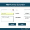 R&D Activity Calendar in Excel - Image 10