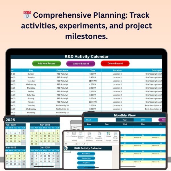 R&D Activity Calendar in Excel