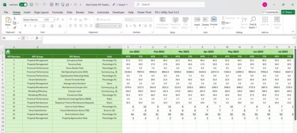 Real Estate KPI Dashboard in Excel - Image 7