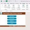 Real Estate Open House Calendar in Excel - Image 2