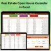 Real Estate Open House Calendar in Excel