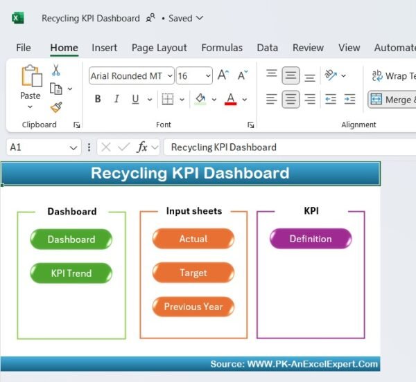 Recycling KPI Dashboard in Excel - Image 2