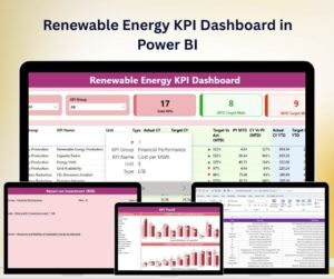 Renewable Energy KPI Dashboard in Power BI - Next Gen Templates