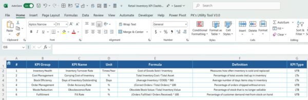 Retail Inventory KPI Dashboard in Excel - Image 8