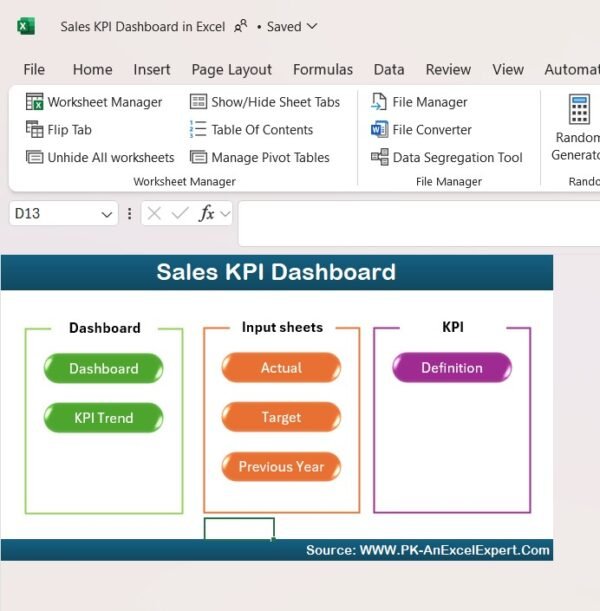 Sales KPI Dashboard in Excel - Image 2
