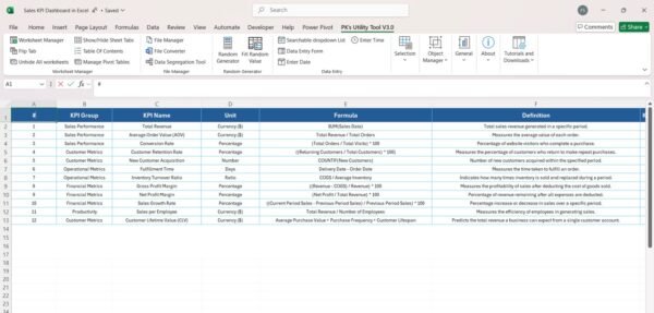 Sales KPI Dashboard in Excel - Image 8