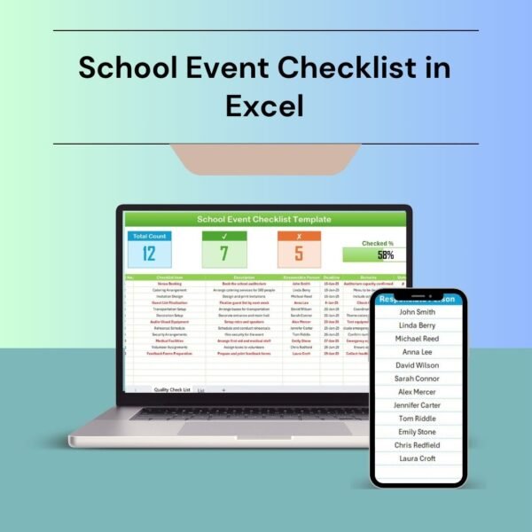 School Event Checklist in Excel