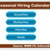 Seasonal Hiring Calendar in Excel - Image 2