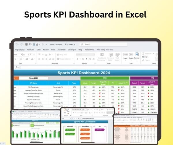 Sports KPI Dashboard in Excel