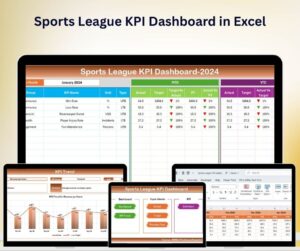 Sports League KPI Dashboard in Excel - Next Gen Templates