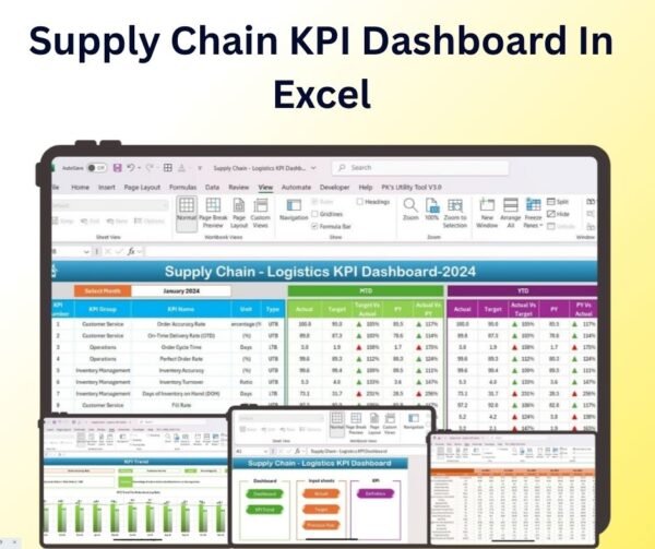 Supply Chain KPI Dashboard In Excel