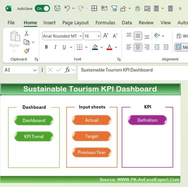 Sustainable Tourism KPI Dashboard in Excel - Image 2