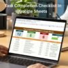 Task Completion Checklist in Google Sheets