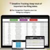 Tax Filing Calendar in Excel